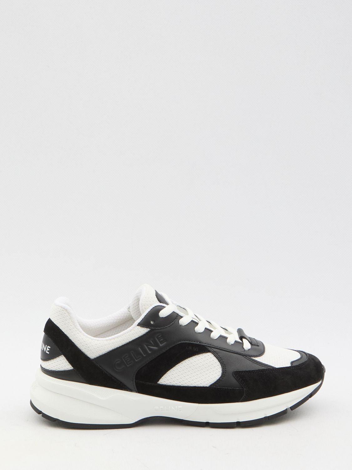 Celine Mesh Lace-Up Sneakers in White | Lyst