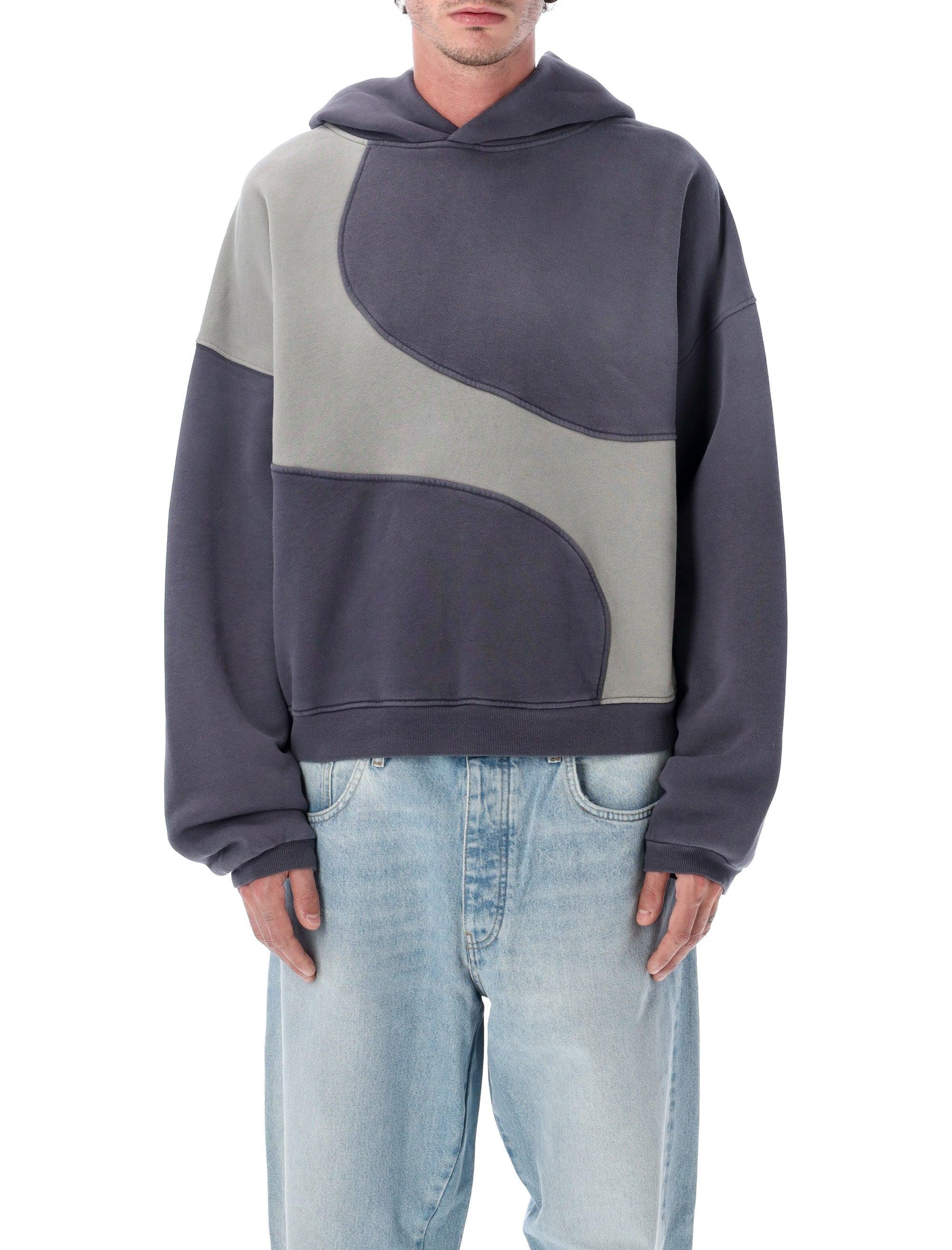 ERL Swirl Zipped Hoodie L パーカー フーディ erl swirl ジップフーディ グレー M ERL Swirl Zipped Hoodie