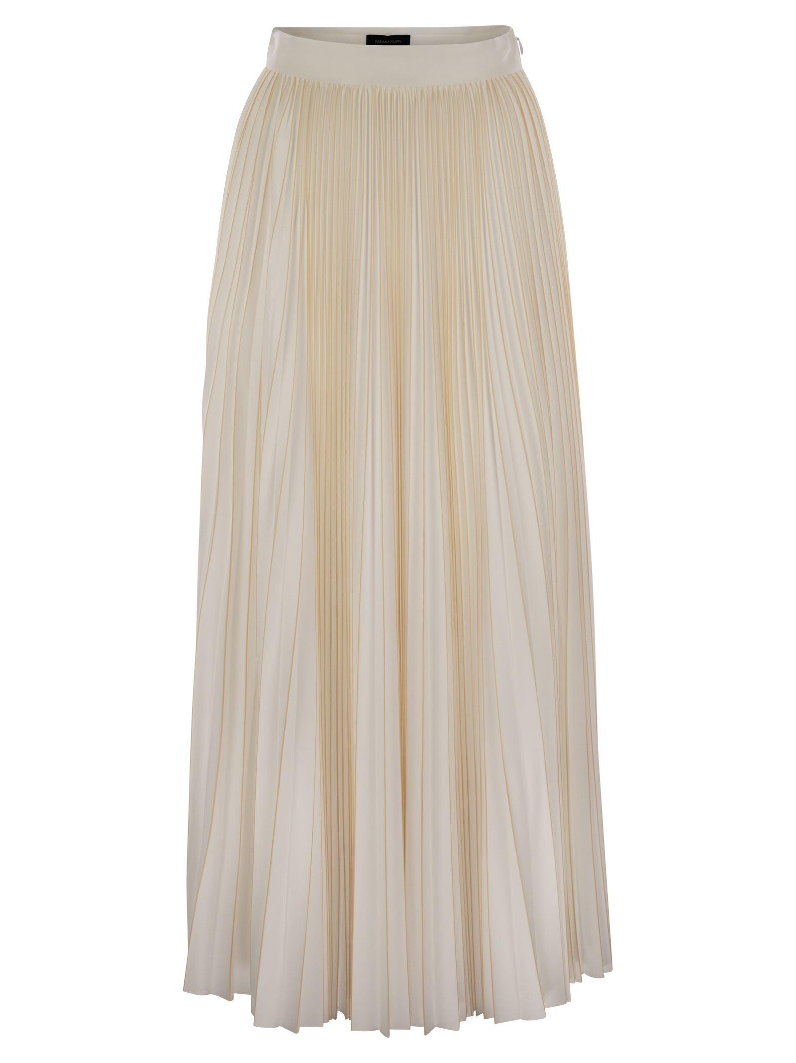 スカート FABIANA FILIPPI Pleated jersey skirt Fabiana Filippi Pleated Jersey Skirt in Natural | Lyst