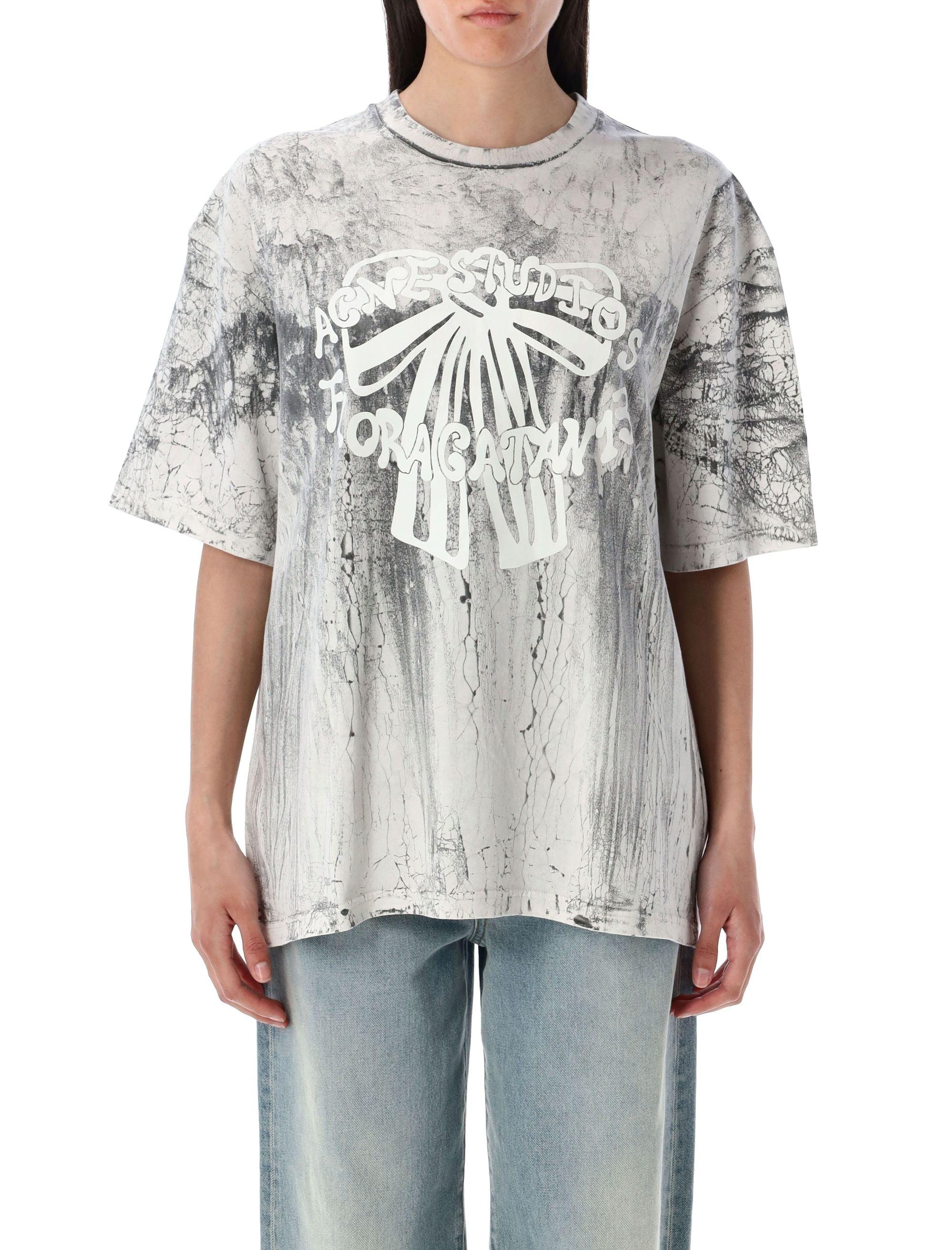 Acne Studios Plaster Print T-Shirt in Gray for Men | Lyst