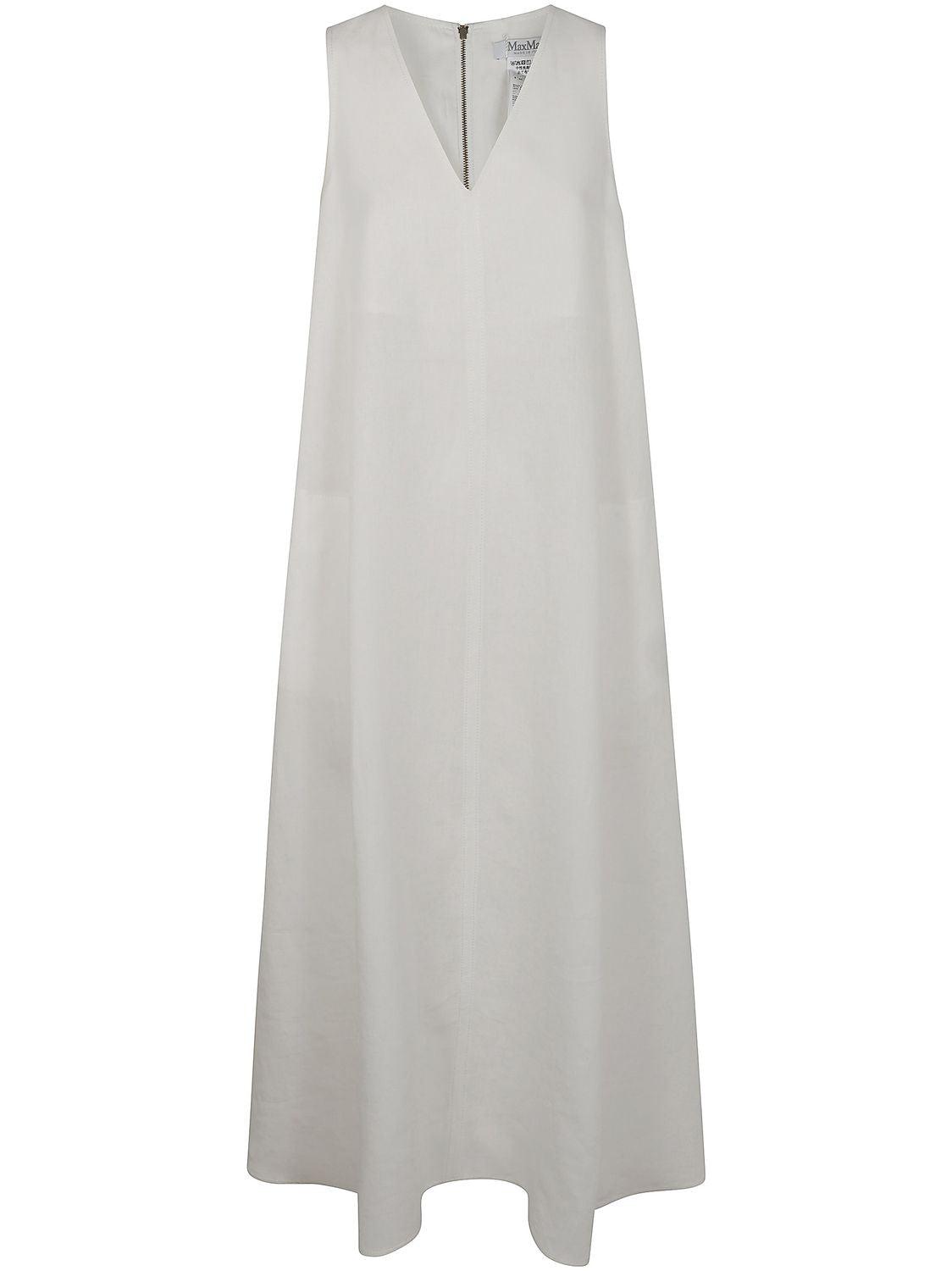 【関税&送料込み】Max Mara Simeon Linen Sleevesless Dress Max Mara Simeon Linen Sleevesless Dress in White | Lyst