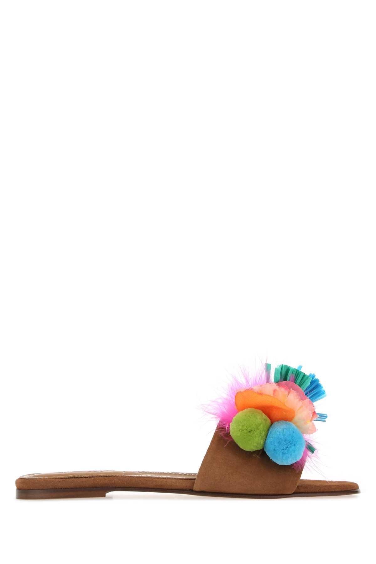サンダル・ミュール Alameda Turquesa SLIPPER (TUTTIFRUTTI MULTICOLOR) SAMPLE SALE* Tutti Frutti slides – Alameda Turquesa