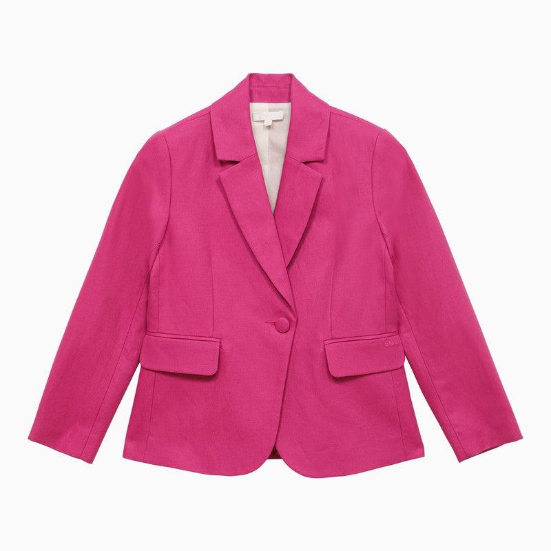 クロエ Chloe Single Breast Jacket Chloé Single-Breasted Jacket in Pink | Lyst