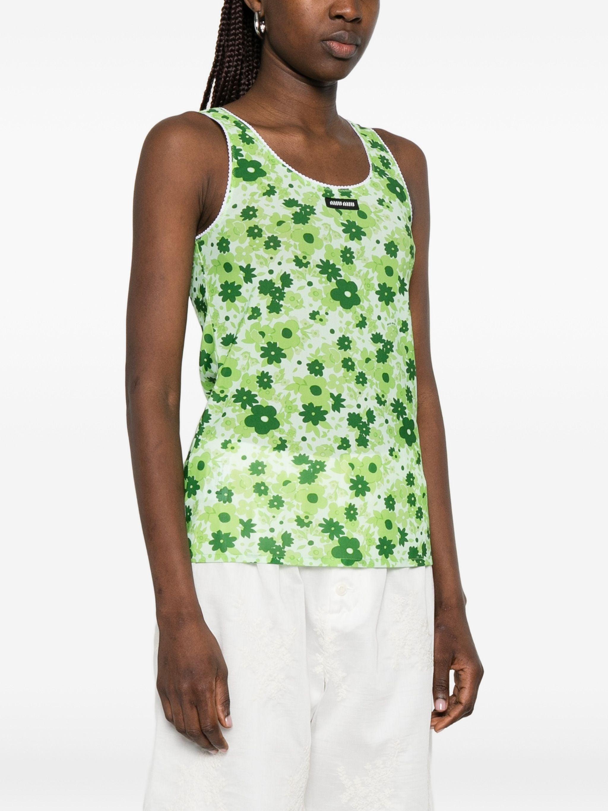 Miu Miu Sleeveless and tank tops for Women | Online Sale up to 47