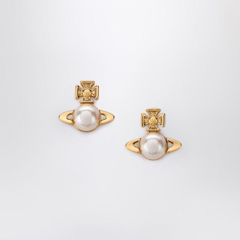 イヤリング Vivienne Westwood  Pina crystal-embellished earrings Vivienne Westwood Pina Crystal-embellished Earrings In Gold