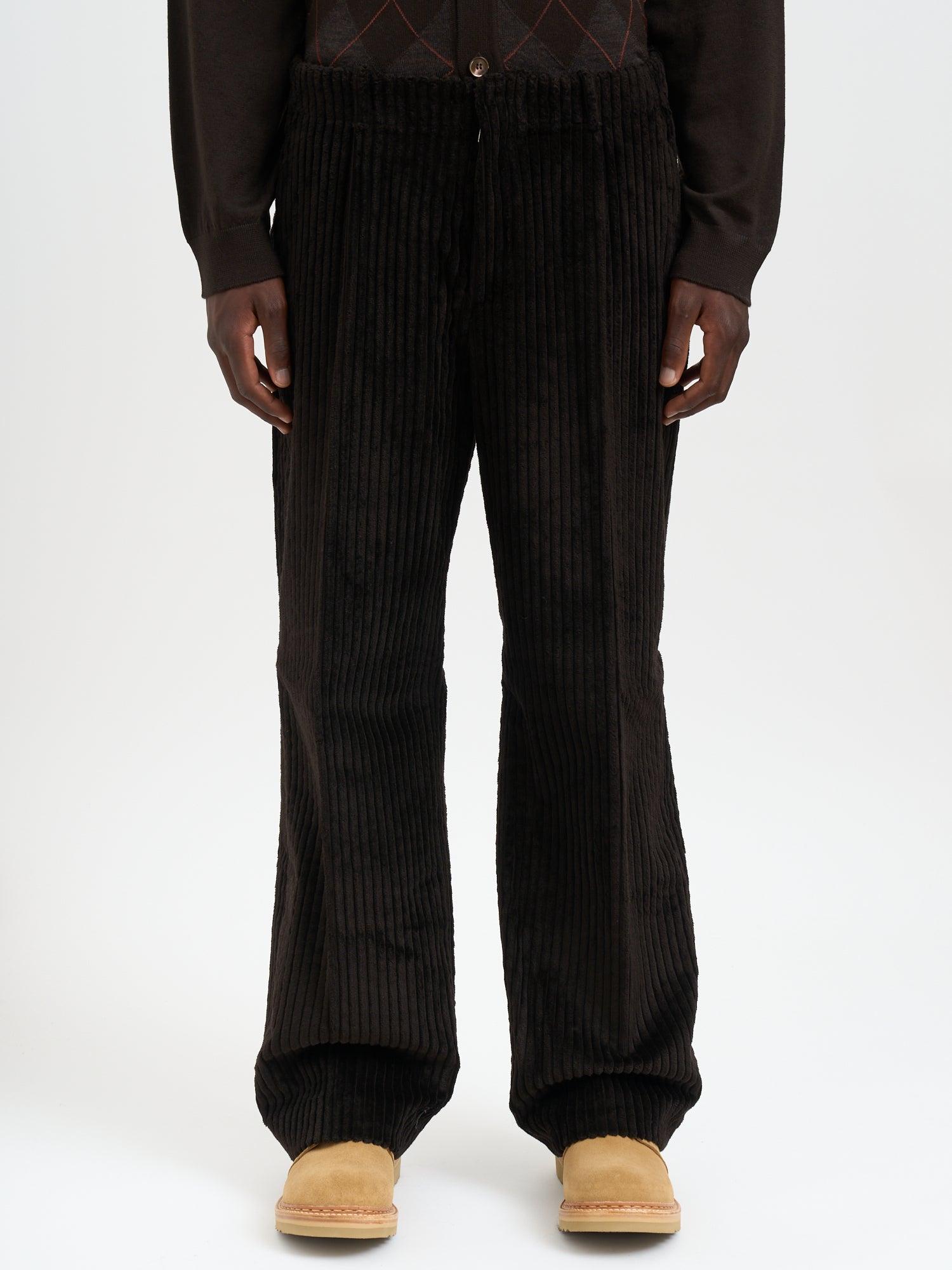 Our Legacy Borrowed Chino Pants Profound Mammoth Cord in Black for