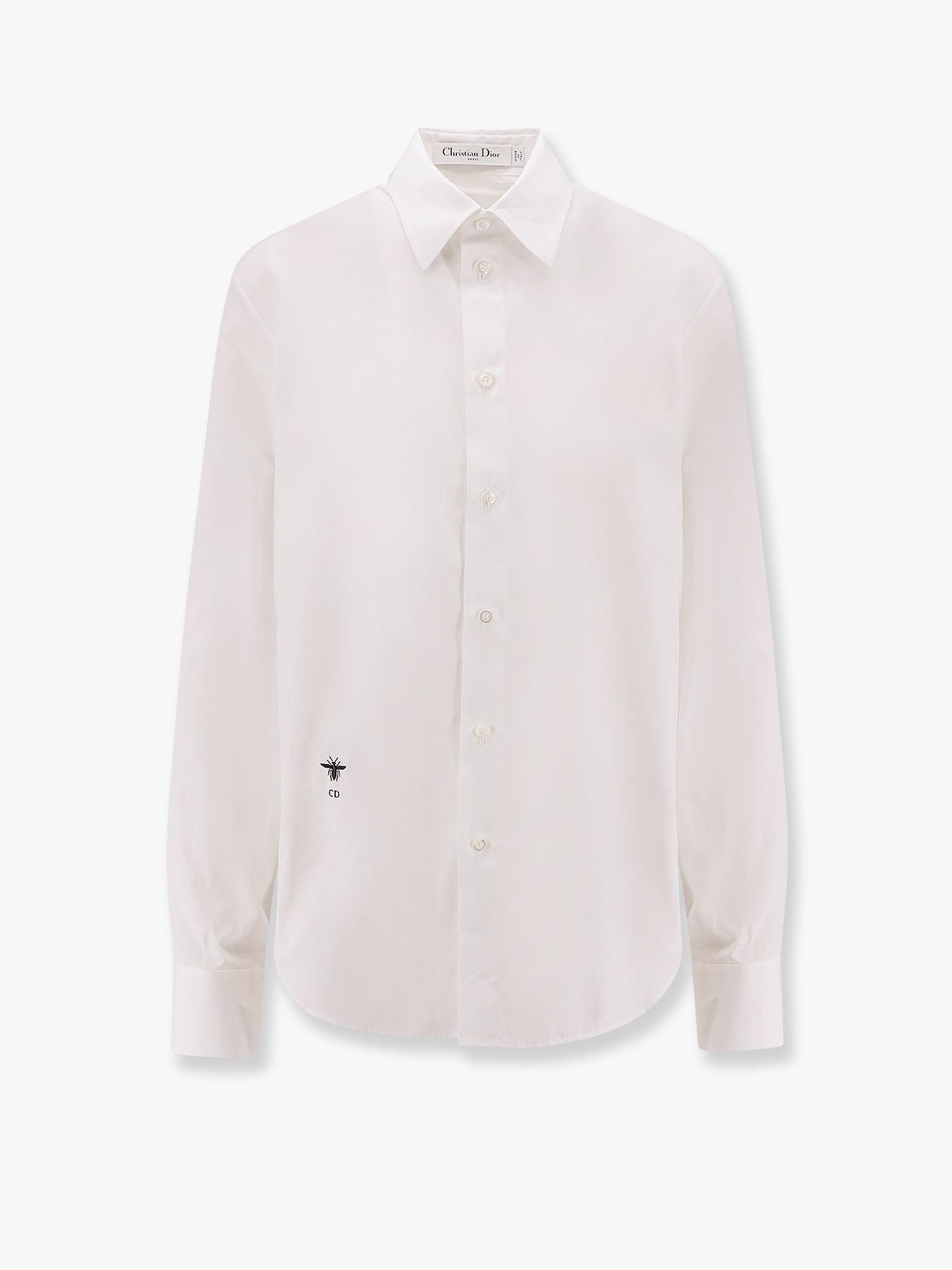 Dior Dior Cotton Shirt With Bee And Monogram Embroidery in White