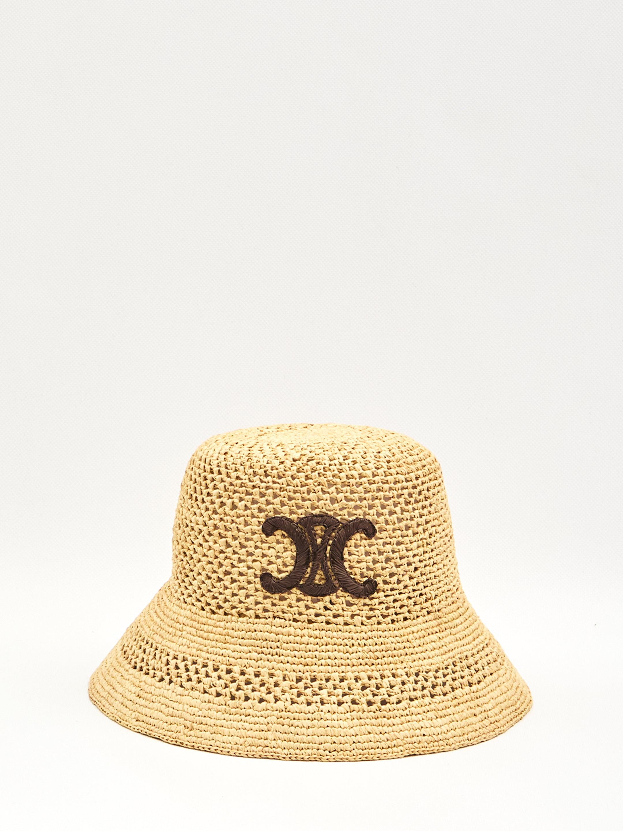 celine--Triomphe-Raffia-Bucket