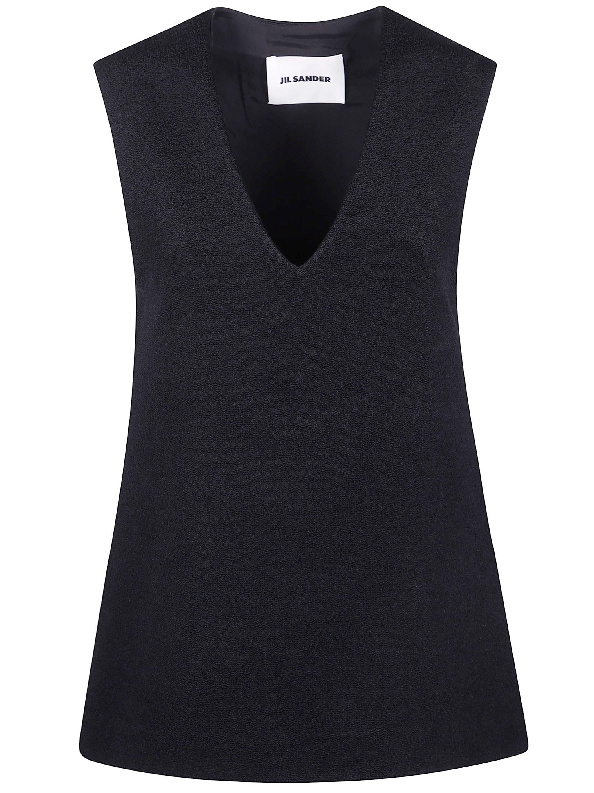 JIL SANDER VEST SHIRT BLACK 【新品・未使用】 ZIP UP VEST | JIL SANDER(ジルサンダー) / トップス ベスト