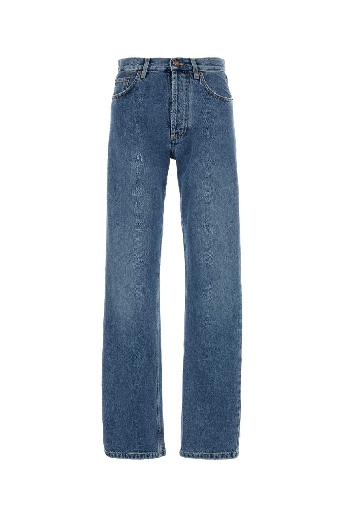 デニム・ジーパン MOSCHINO COUTURE Woman Jeans Blue 03190522 0285 MOSCHINO JEANS high-rise Tapered Jeans | Blue | FARFETCH