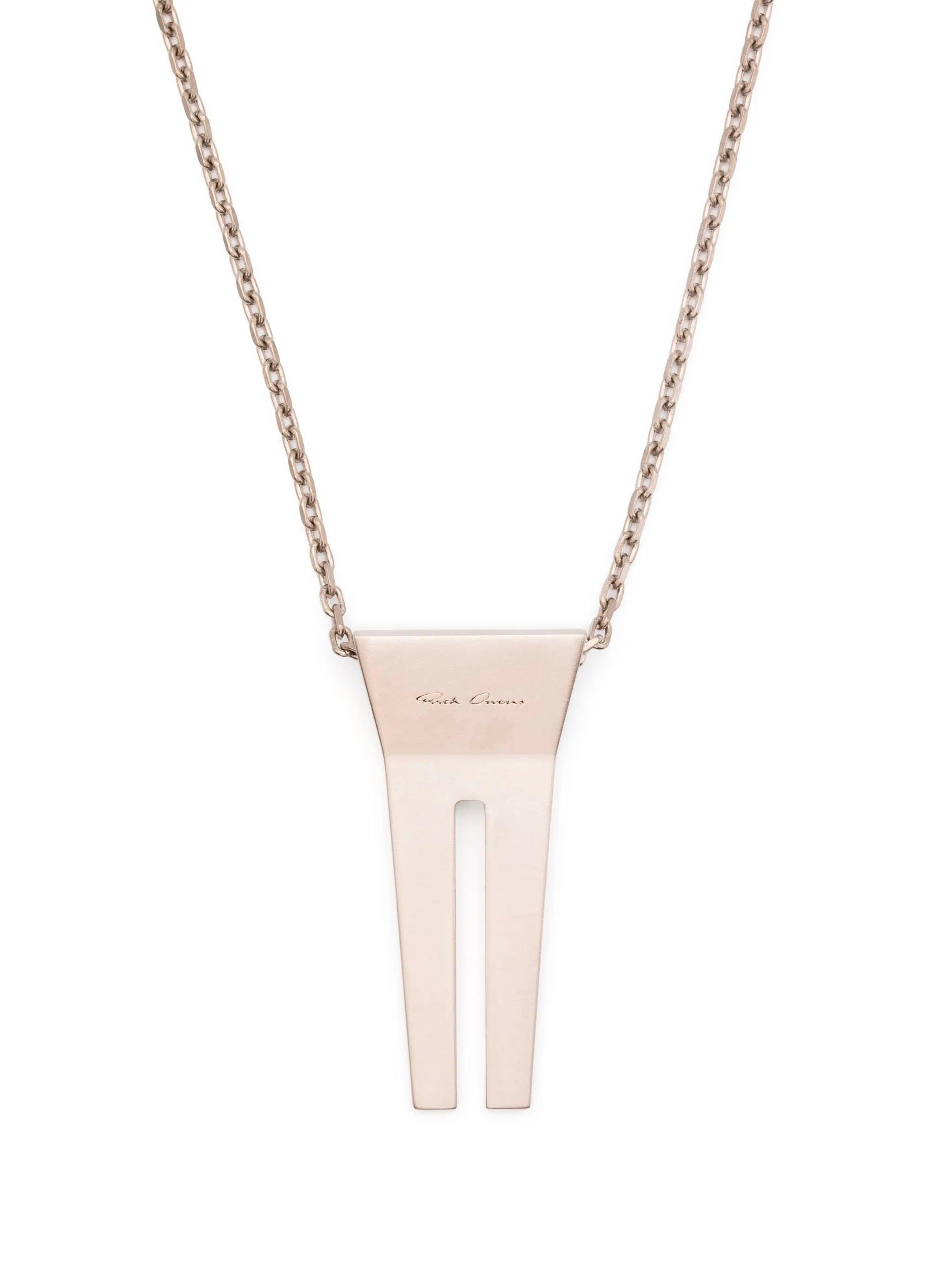 アクセサリー Rick Owens Open Trunk Charm Necklace 20901727_51244741_600.jpg