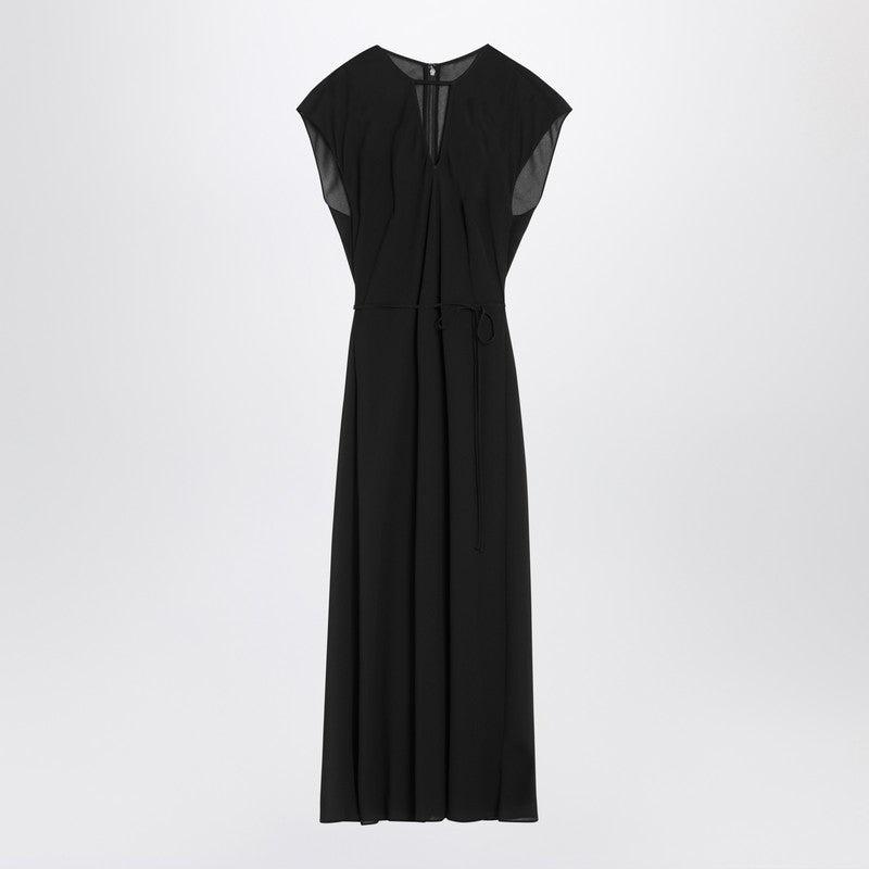 Calvin Klein Midi Dress With Belt in Black