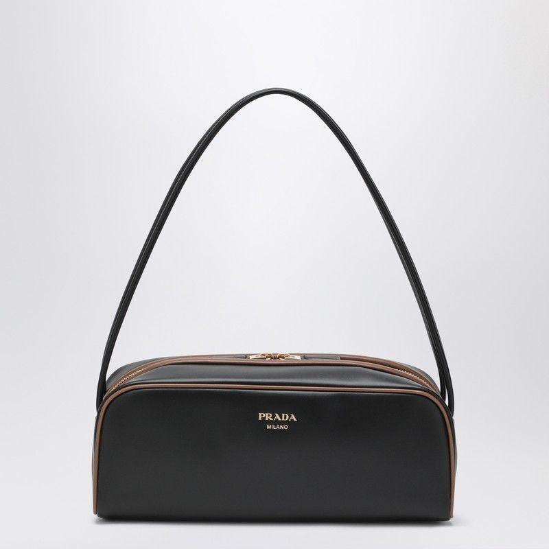 バッグ・カバンその他 PRADA PRADA SWING BAG BLACK/HAZELNUT Prada Swing Bag/Hazelnut in Black | Lyst