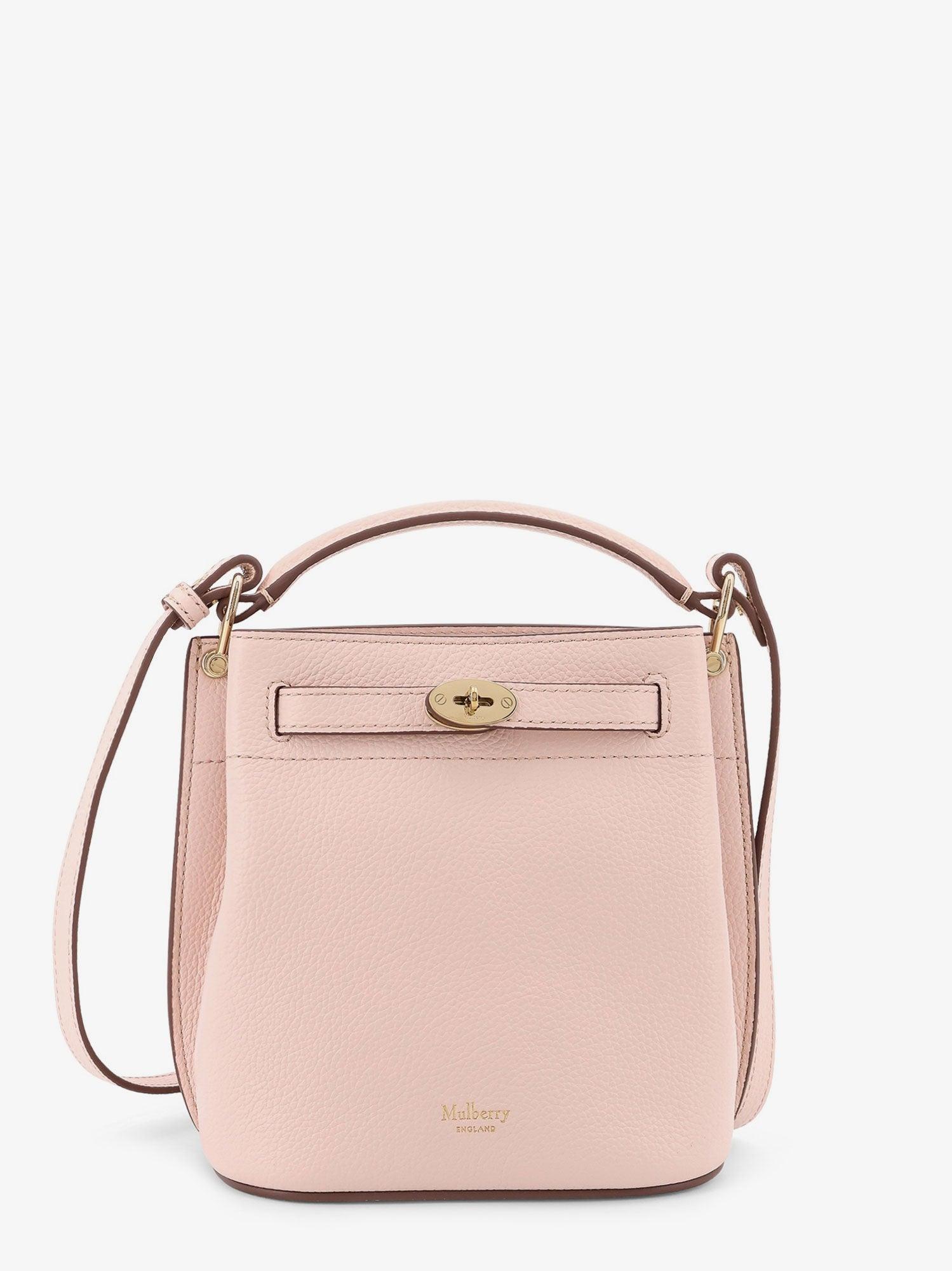 バッグ・カバンその他 MULBERRY Leather bucket bag with logo Blossom Pink Mulberry Leather Bucket Bag With Logo in Pink | Lyst