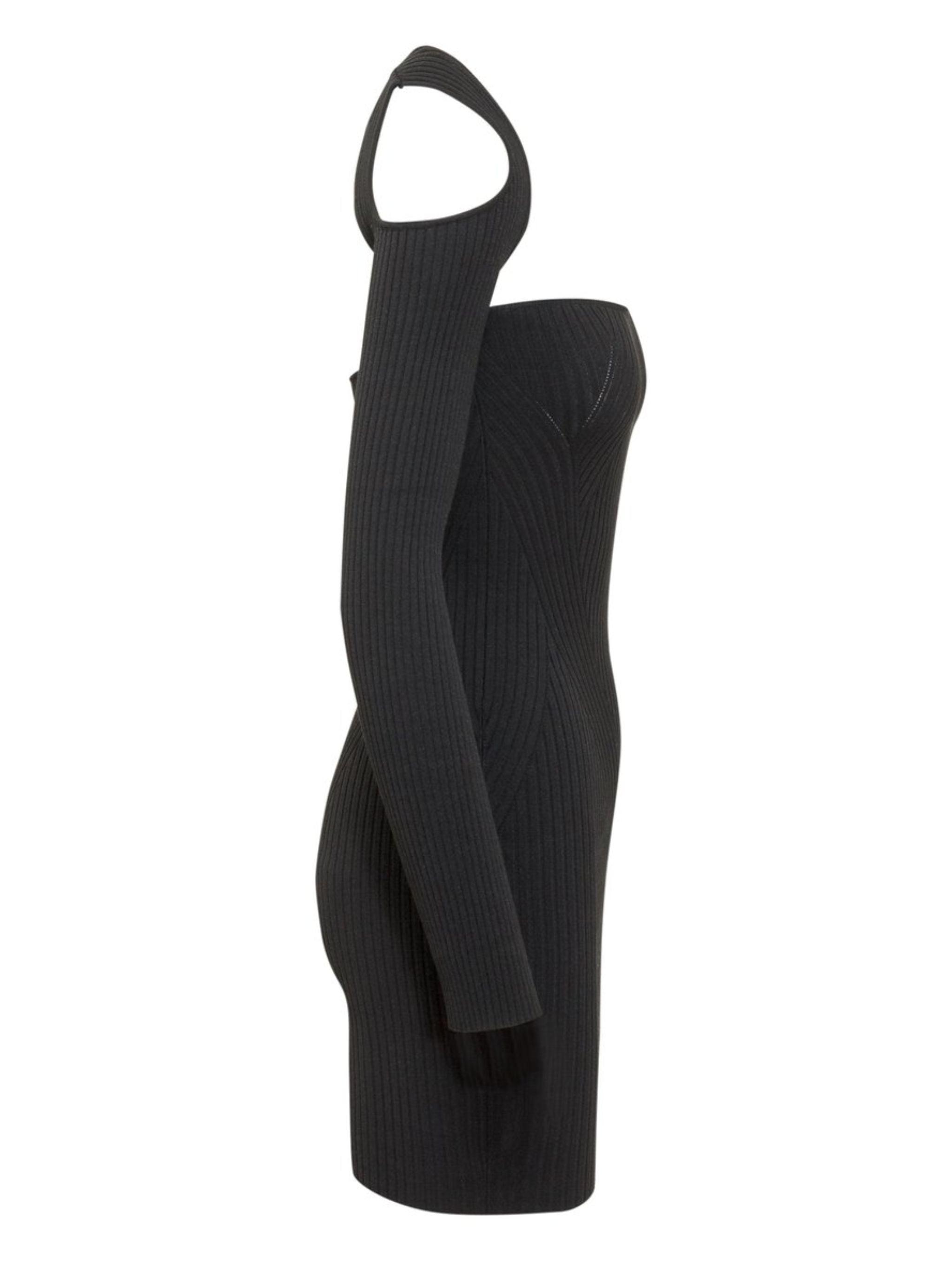 ワンピース ANDREADAMO Andrea Adamo Dresses Black Black asymmetric draped cut-out dress - women - ANDREADAMO