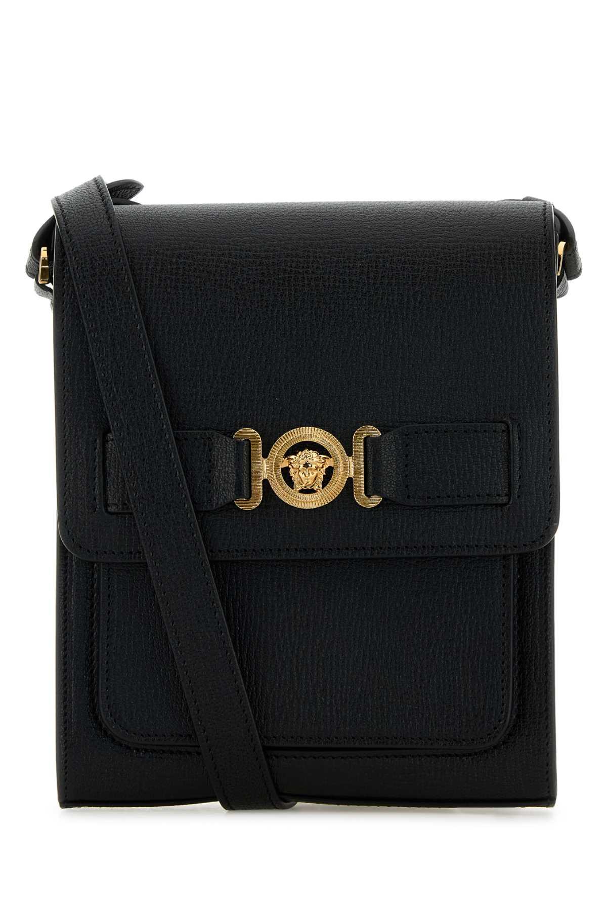 Versace Leather Medusa Biggie Crossbody Bag in Black | Lyst