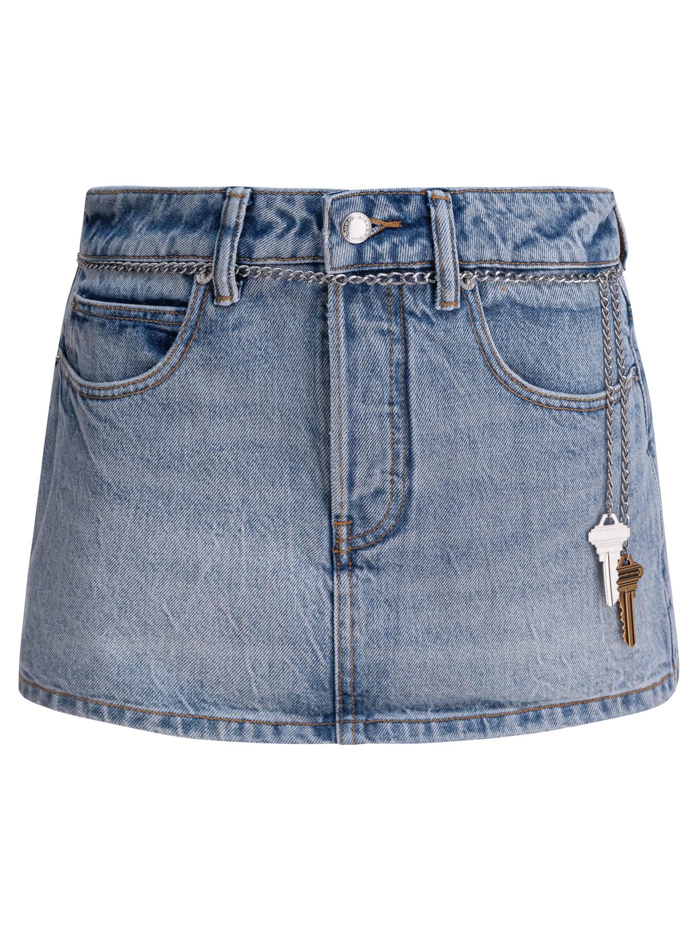 【関税込み】Alexander Wang HIGH RISE SKORT WITH CHAIN BELT Alexander Wang High Rise Skort With Chain Belt in Blue | Lyst