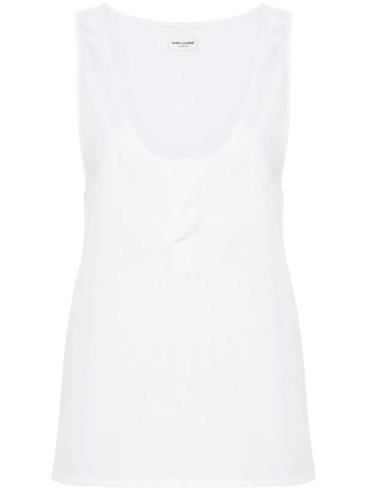 Women's Saint Laurent Sleeveless and tank tops | Lyst