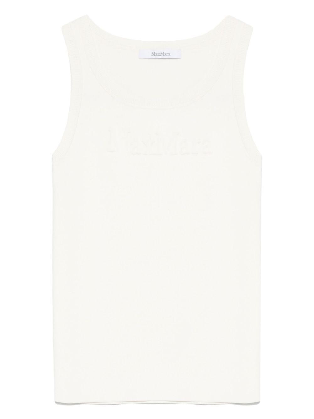 Tシャツ・カットソー MAX MARA KNITTED TANK TOP MAX MARA Embossed knitted tank | NET-A-PORTER