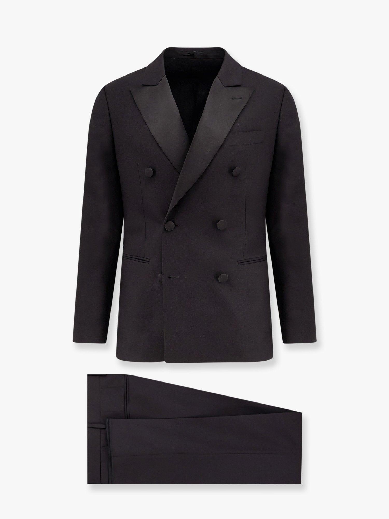 LARDINI Virgin wool tuxedo with satin lapel ジャケット Lardini Virgin Wool Tuxedo With Satin Lapel in Blue for Men