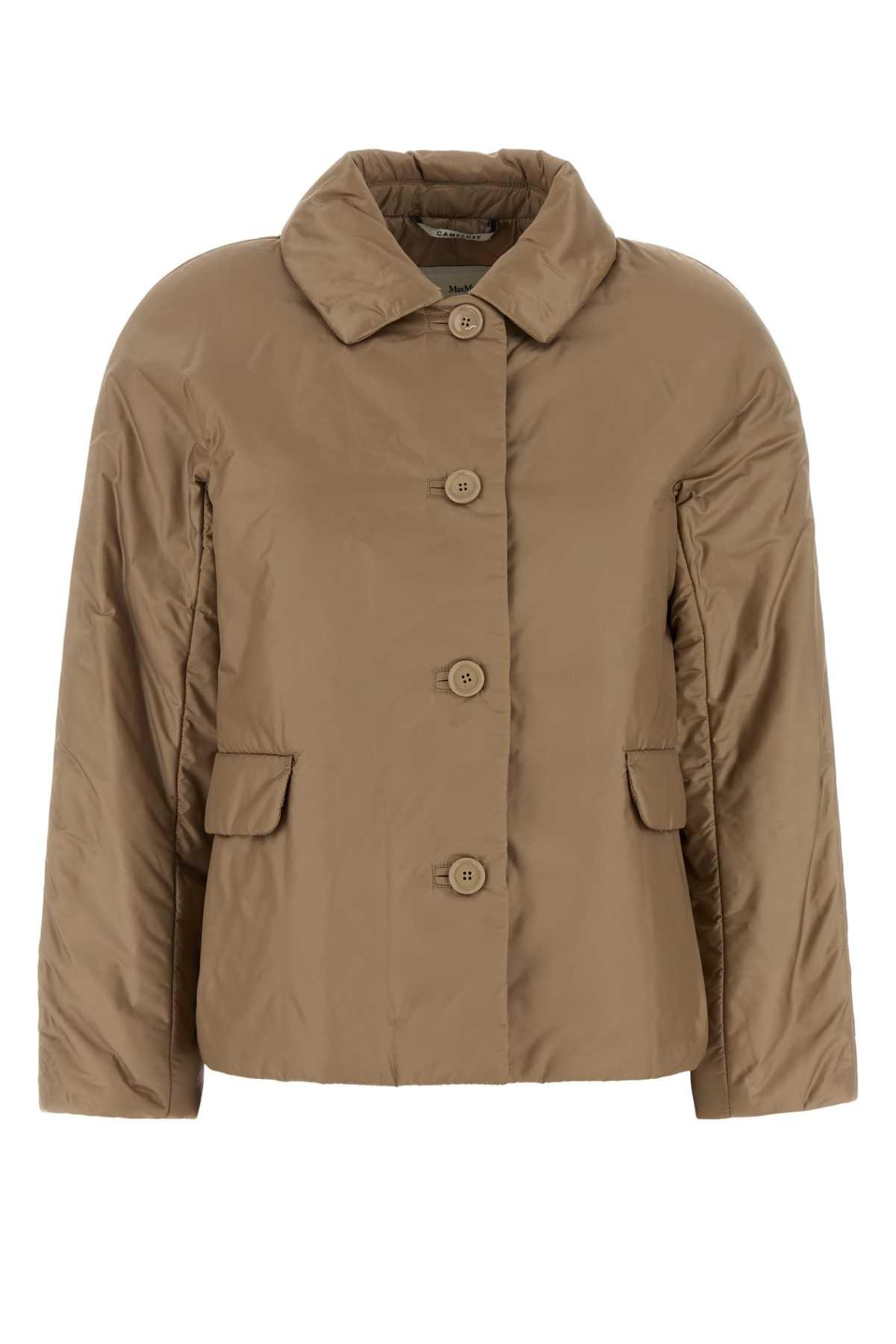ダウンジャケット・コート Max Mara Camel polyester Greens padded jacket Max Mara Jackets in Brown | Lyst