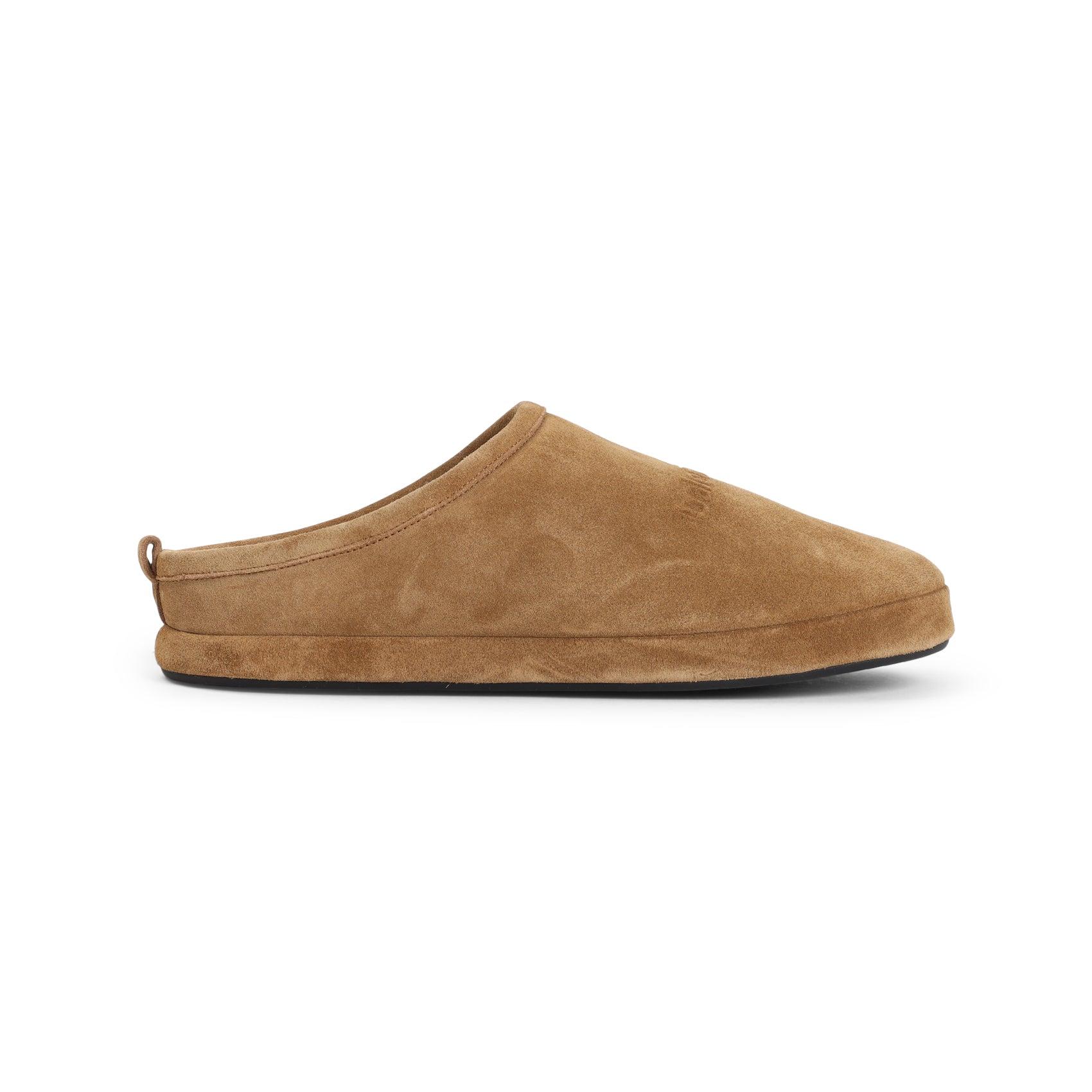 【関税&送料込】Balenciaga Camel Suede Sunday Slippers Balenciaga Sunday Suede Mules | Brown | FARFETCH