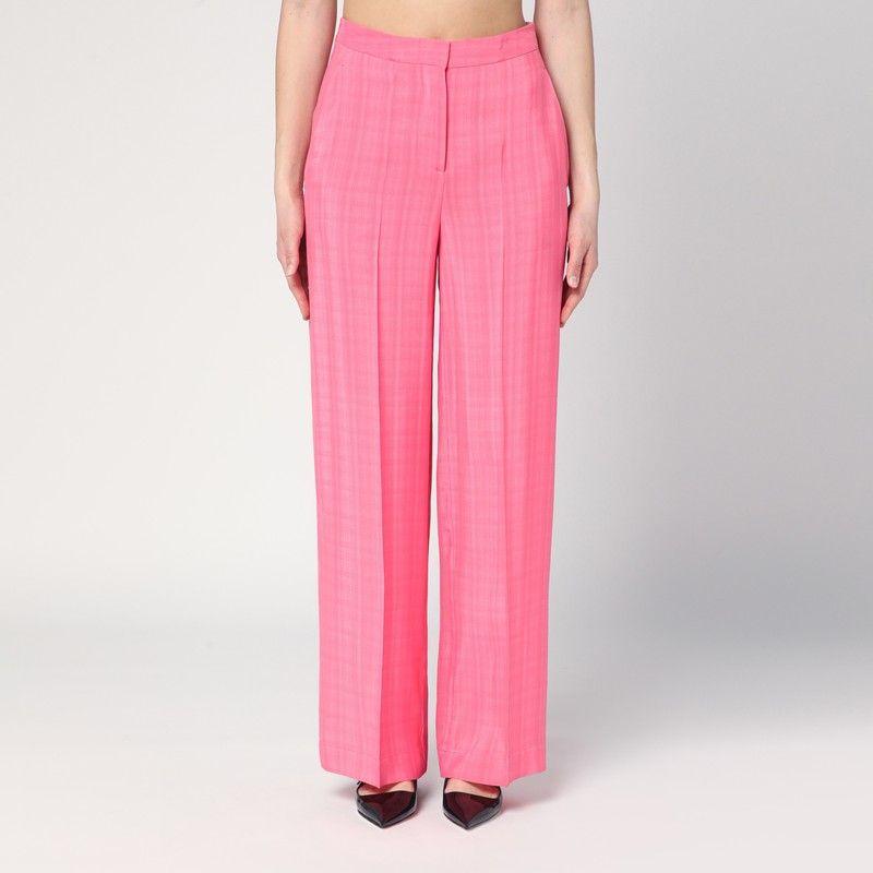 パンツ SEMICOUTURE Marlee viscose partial lined trousers Rosa Semicouture Viscose Marlee Trousers in Pink | Lyst
