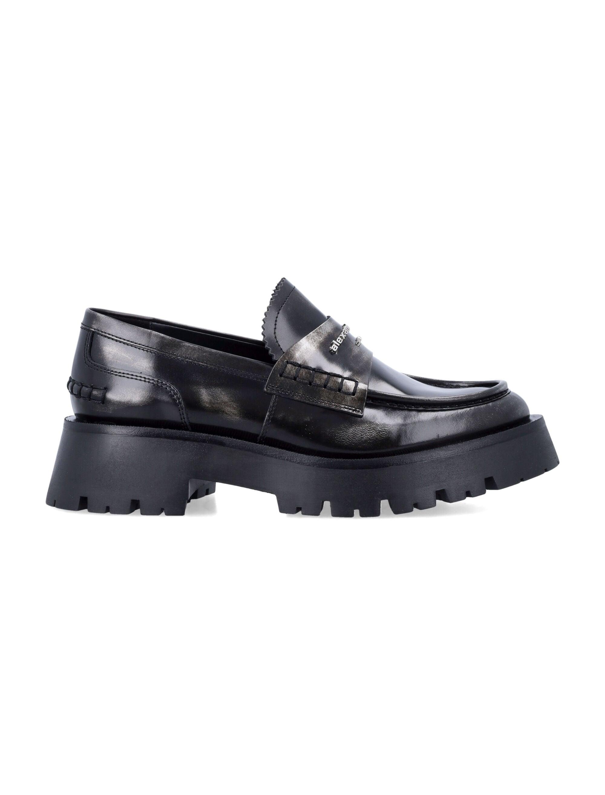 Alexander Wang ブラック ローファー 厚底7CM 37 alexander wang ブラックローファー 厚底7cm 37