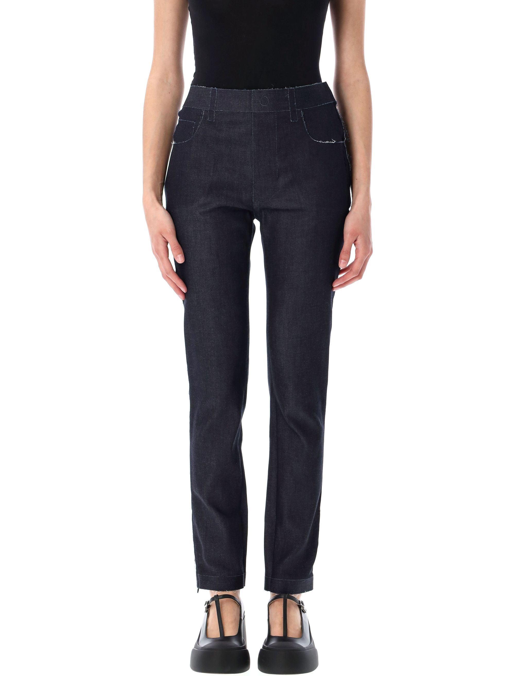 【関税＆送料込み】Marni Stretch Denim Trompe L'Oeil Trouse Deep blue stretch denim trompe l'oeil trousers | Marni