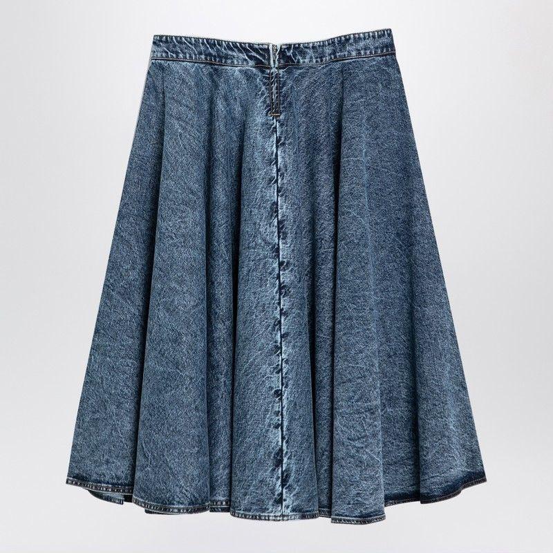 スカート ALAIA WOOL ASYMMETRIC SKIRT Asymmetric wool midi skirt in black - Alaia | Mytheresa