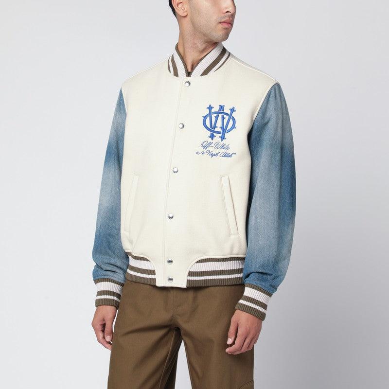 ジャケット・アウター OFF White Off-White Moon Phase Bomber Varsity Jacket | eBay