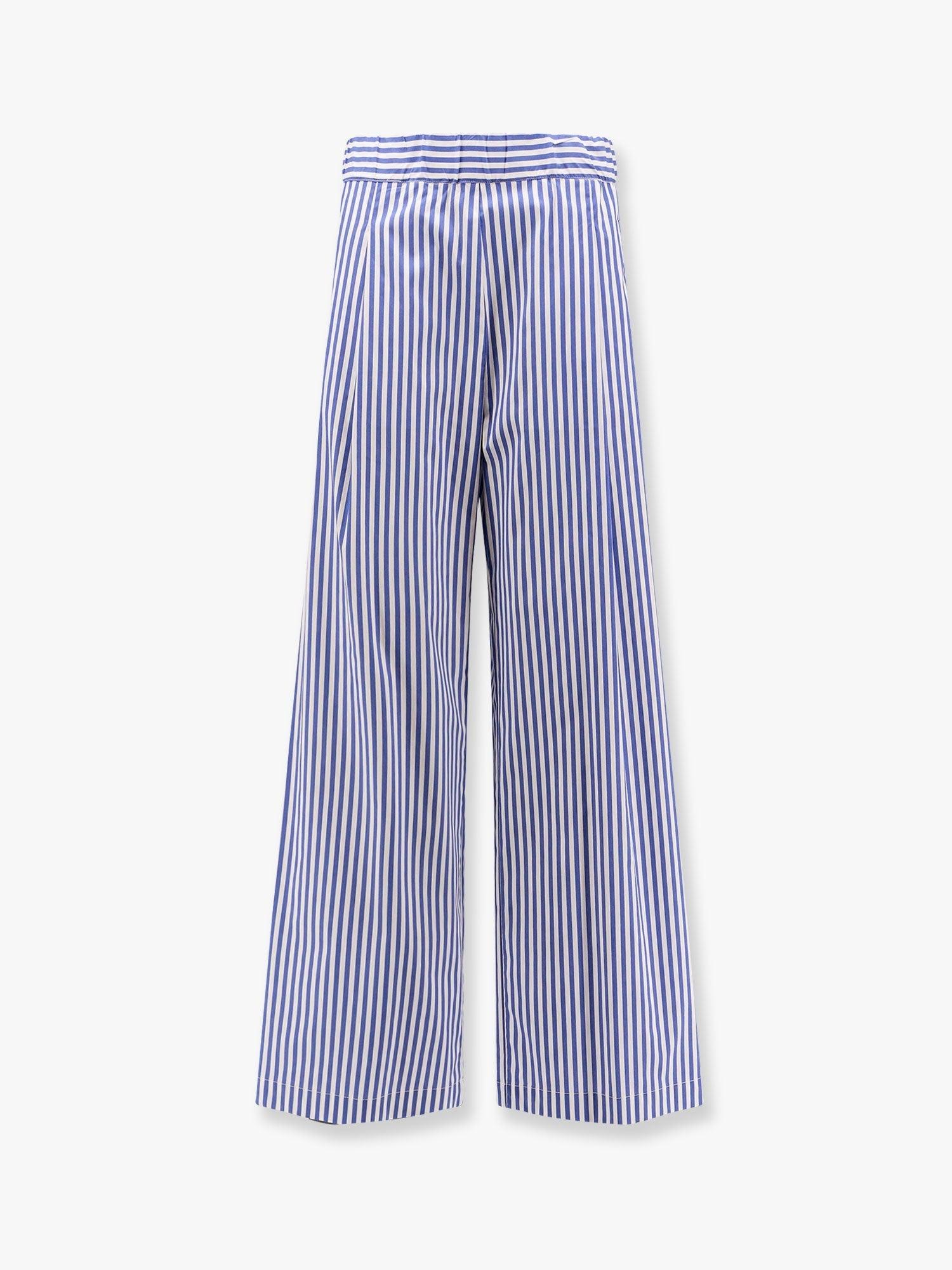 パンツ SEMICOUTURE Cotton blend trouser with striped motif Semicouture Striped Pants for Women | Lyst