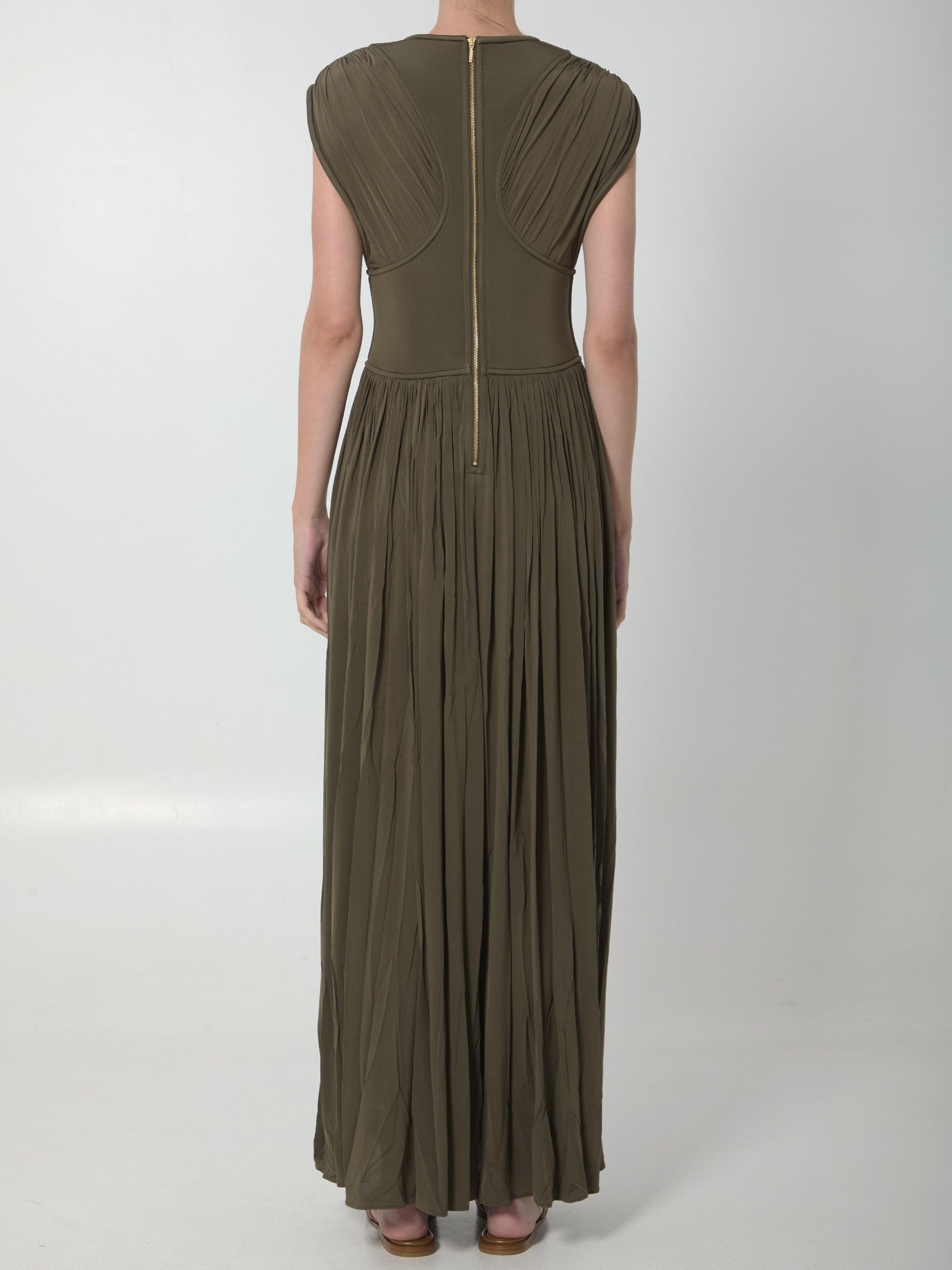 green emerald velvet dress Zimmermann Pleated Midi Dress