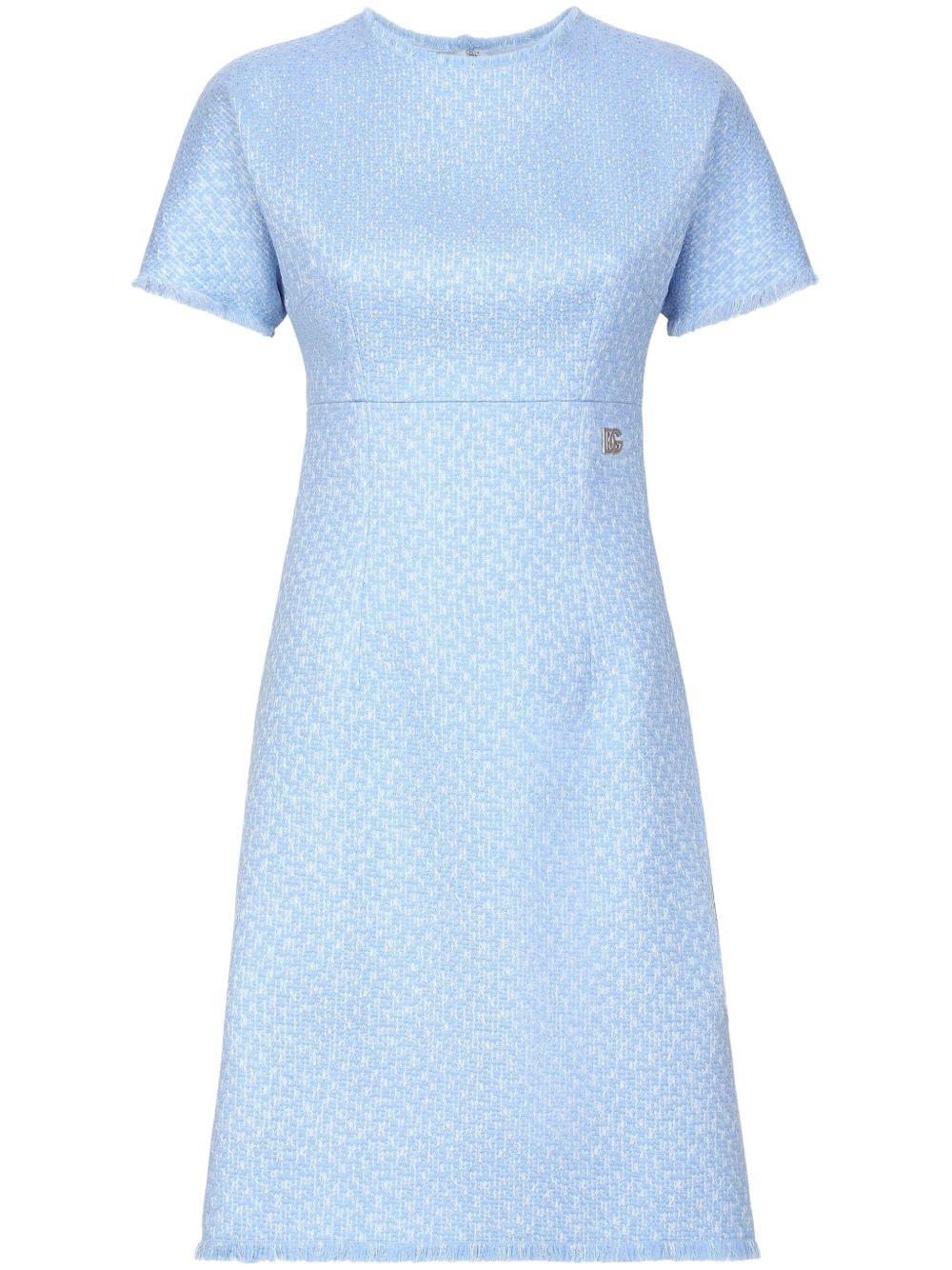 【送料&関税込】Dolce & Gabbana Rachel Tweed Dress With Dolce & Gabbana Rachel Tweed Minidress | Blue | FARFETCH