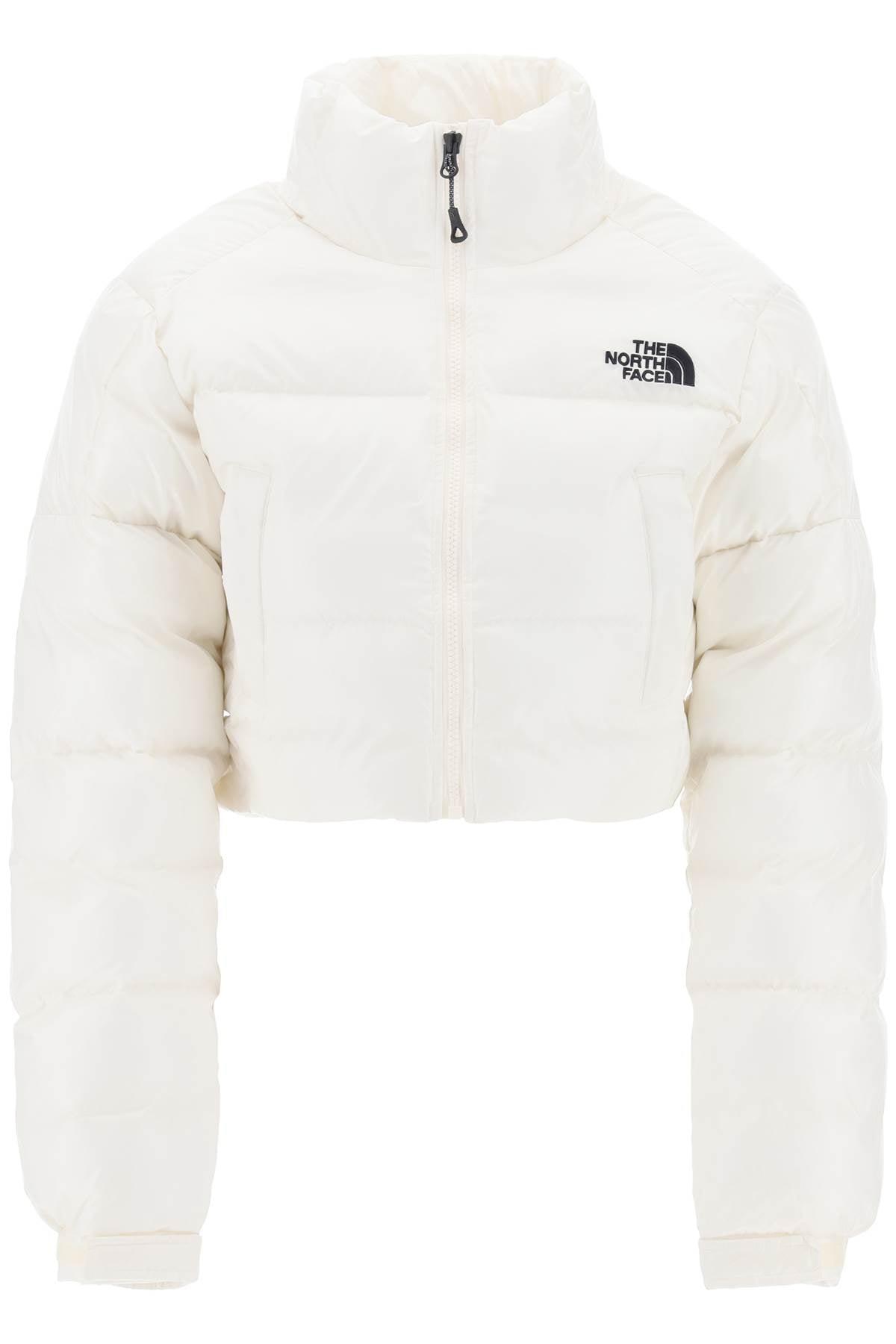 ★THE NORTH FACE/WHITE LABEL★W'S RESTON CROP JACKET★ The North Face Logo-embroidered Cropped Puffer Jacket in