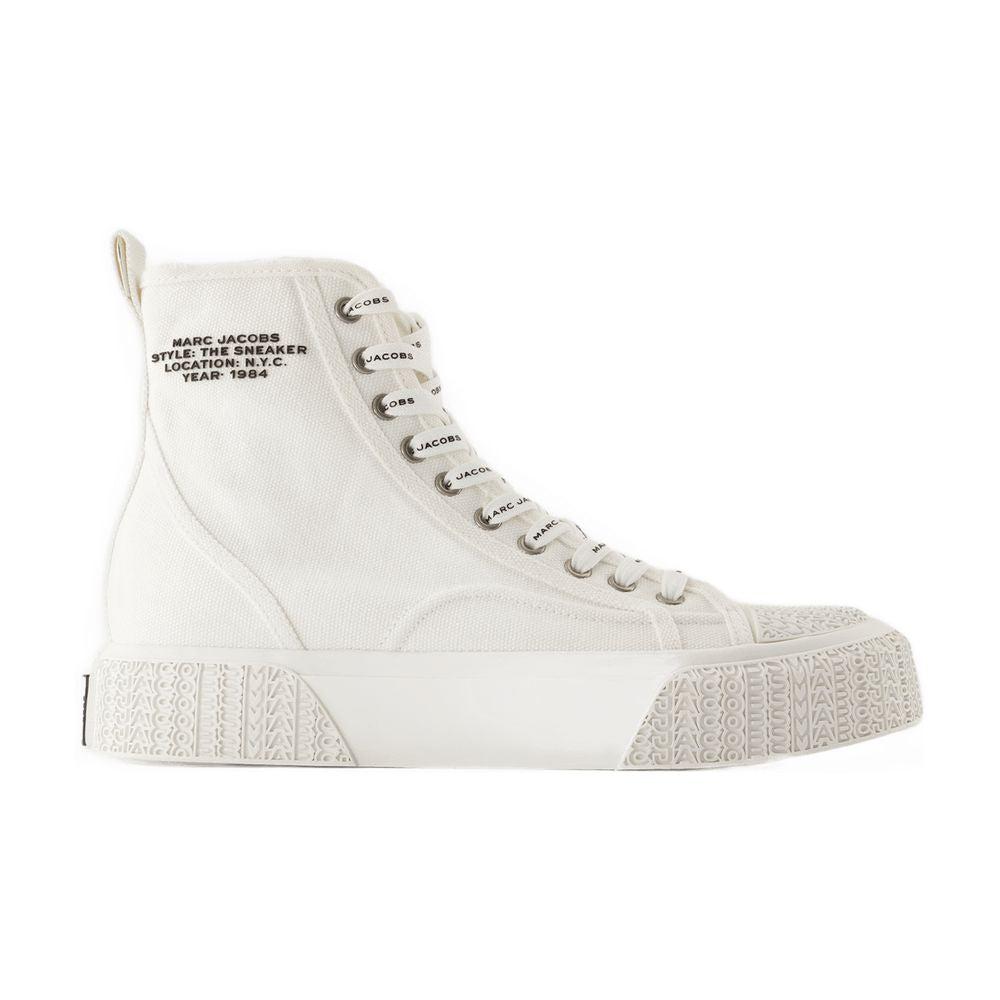 ★MARC JACOBS★ Canvas High Top Platform SneakerWhite MS4AA2 Marc Jacobs THE PLATFORM HIGH TOP SNEAKER | REVERSIBLE