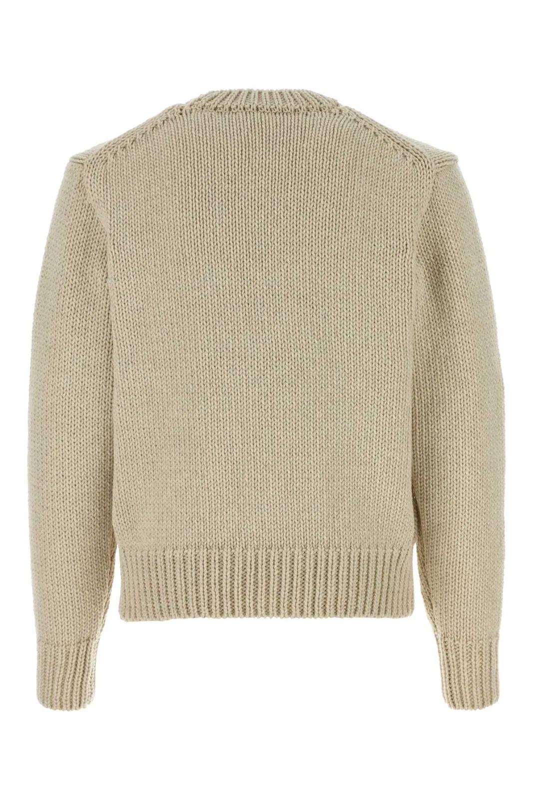 AURALEE Wool Cashmere Felted Knit Cardigan in Natural for Men | Lyst