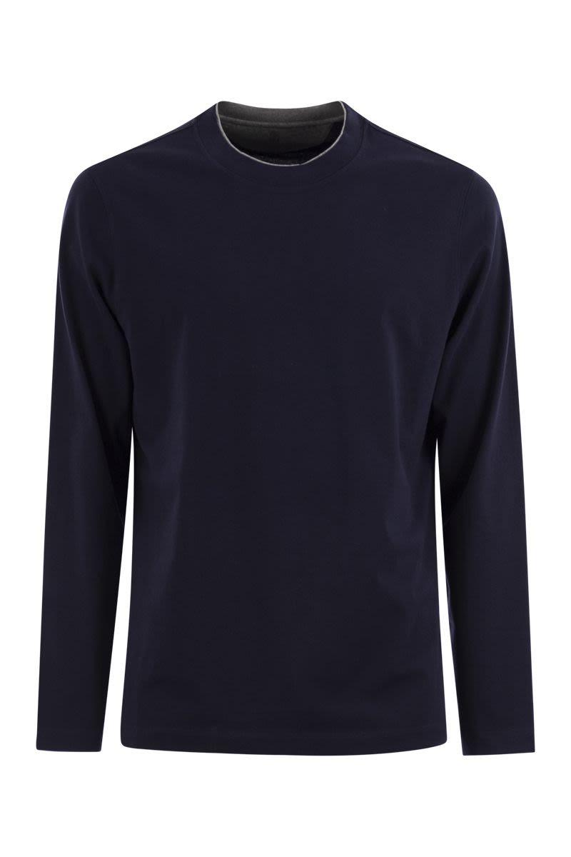Tシャツ・カットソー Brunello Cucinelli Black Long Sleeve Crew Neck T-Shirt Brunello Cucinelli Long-sleeve t-shirts for Men | Online