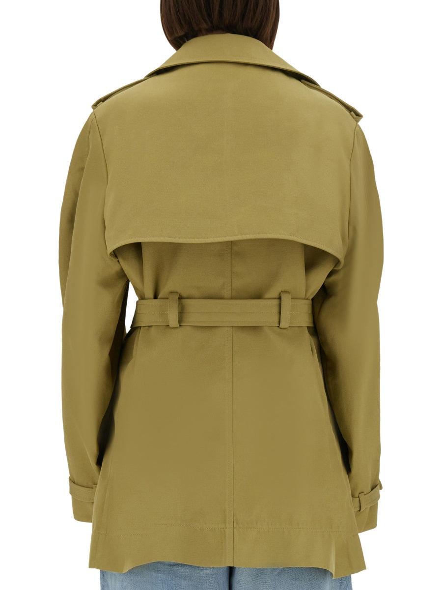 トレンチコート GANNI - Beige Heavy Twill Midi Trench Coat Ganni Trench coats for Women | Online Sale up to 28% off | Lyst