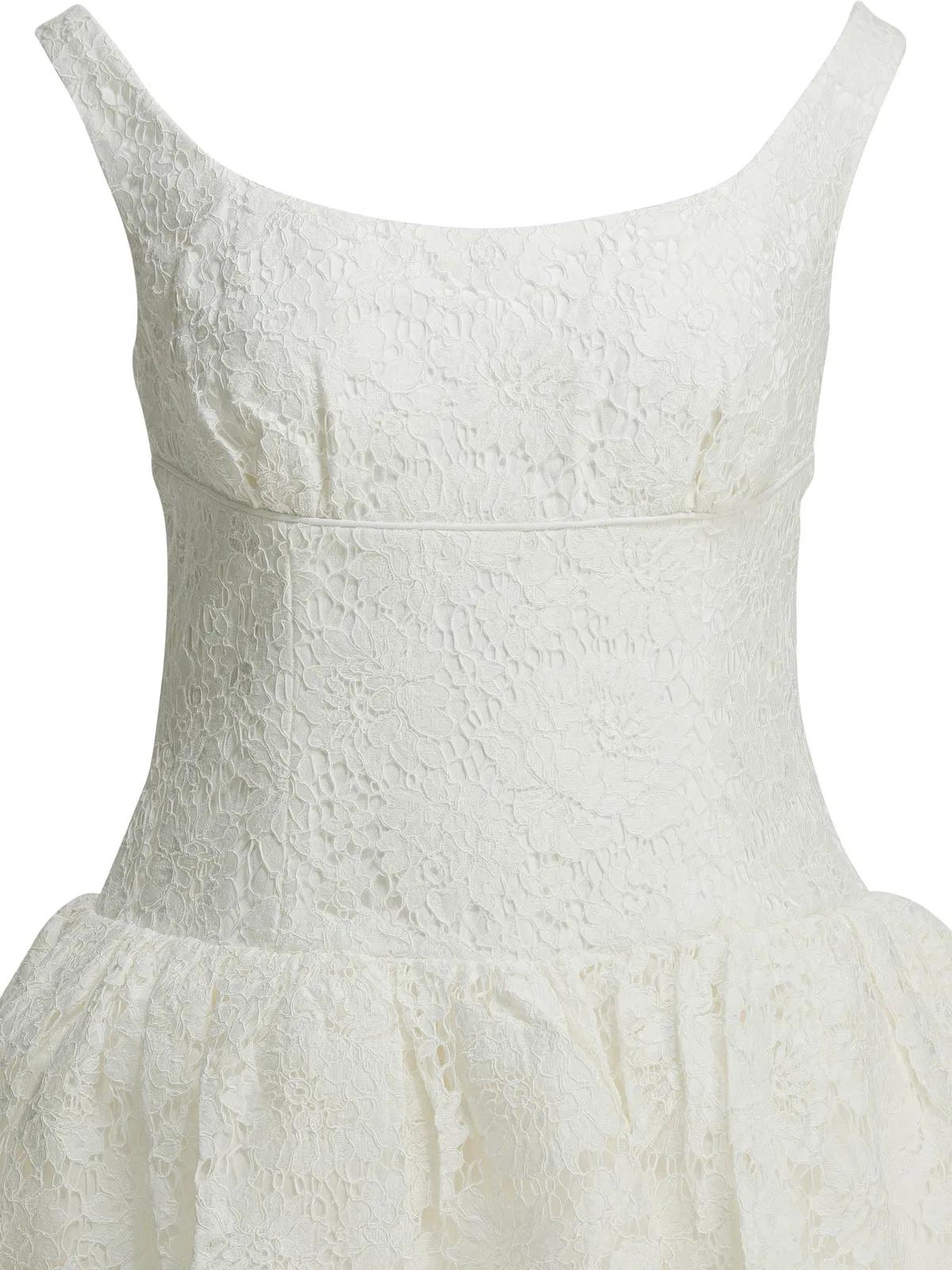 sea mosaic floral crochet dress Teagan Hand Midi / Blue | MESHKI Color:Coral/Natural ed51925 boohoo Women's Lace Corset Neck Sleeve Length