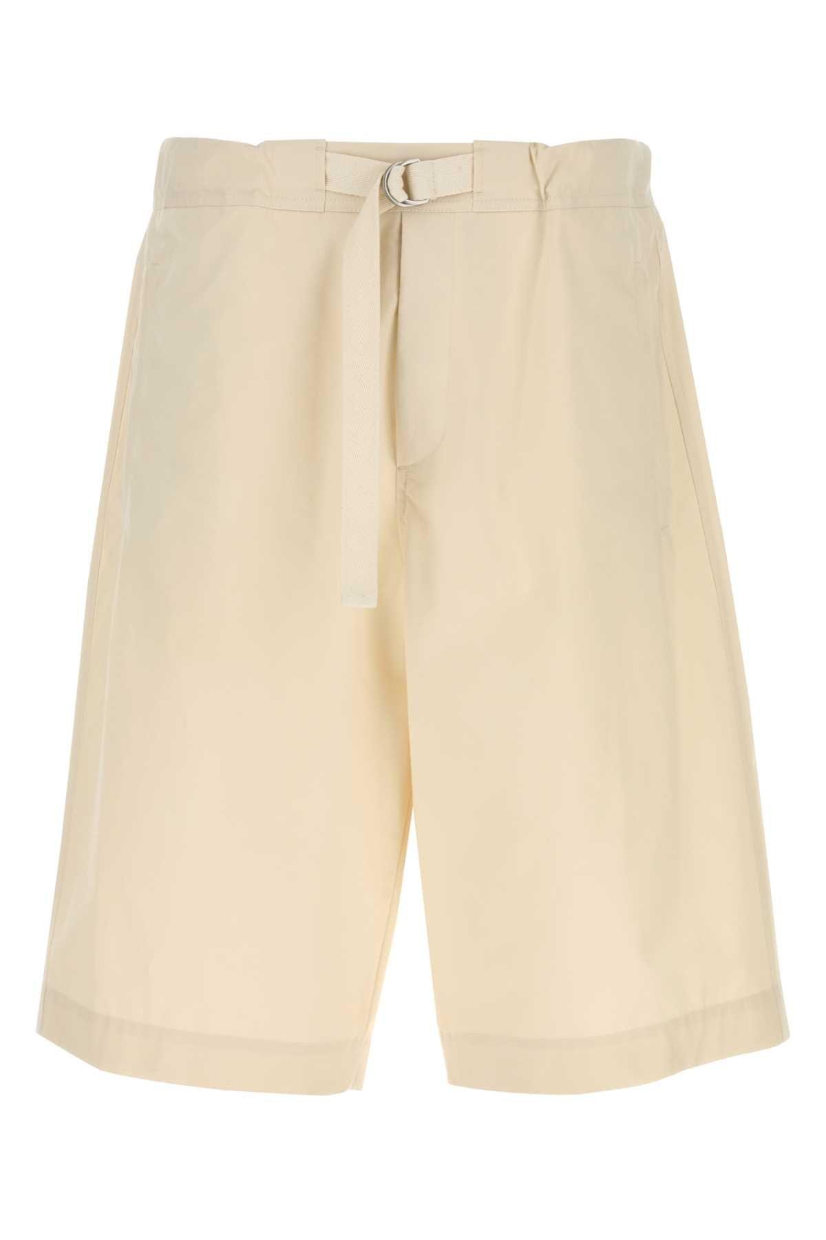 パンツ JIL SANDER Ivory Cotton Bermuda Shorts Jil Sander Ivory Cotton Bermuda Shorts in Natural for Men | Lyst