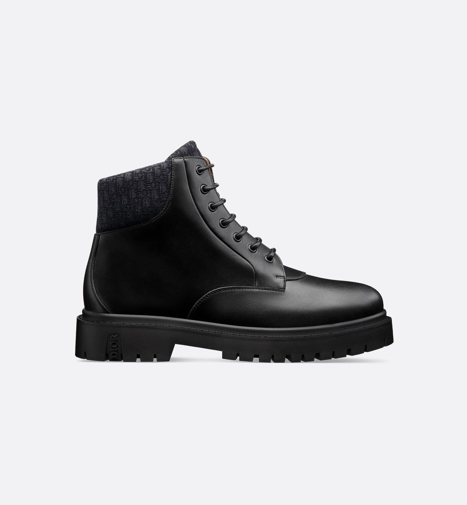 Dior Men\'s Black Leather Boots D-Town Boot Black Supple Calfskin | DIOR main image 2