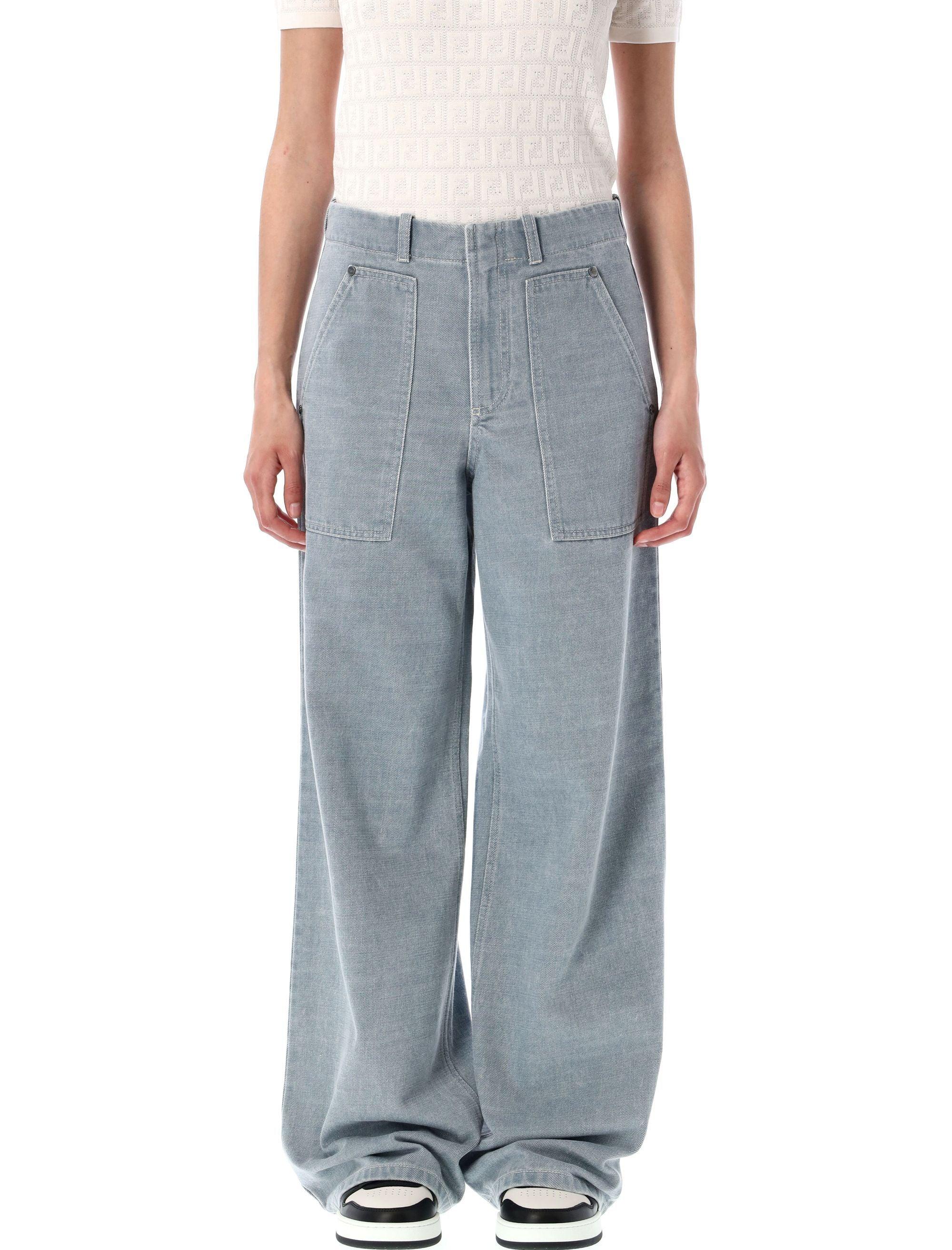 デニム・ジーパン Fendi Denim Wide-Leg Jeans Long Jeans Jeans Blue | Fendi