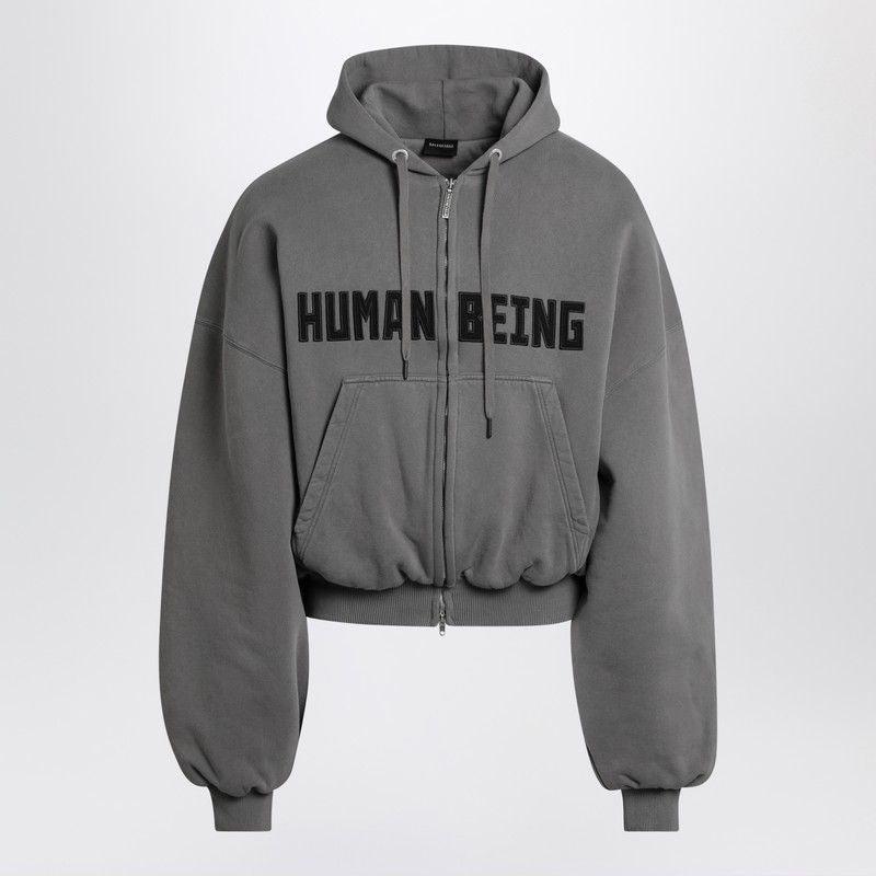 【BALENCIAGA】HUMAN BEING ROUND ジップアップ HOODIE Balenciaga Sports Unity Icon Oversized Hoodie | Harrods US