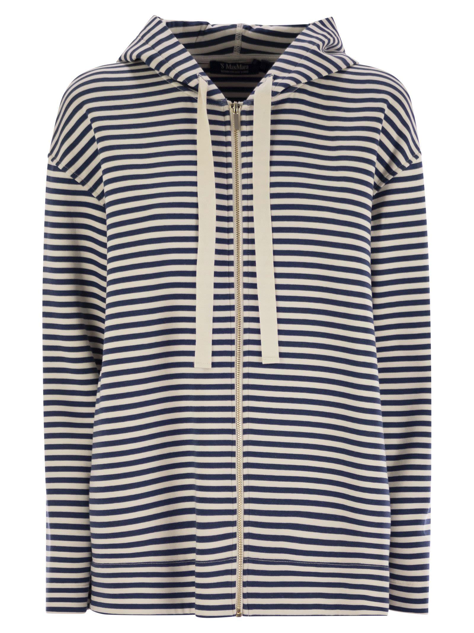 Max Mara Doria Scuba Jersey Hoodie in Black | Lyst