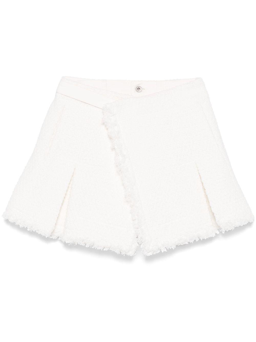Sacai Denim Mix Shorts in White | Lyst