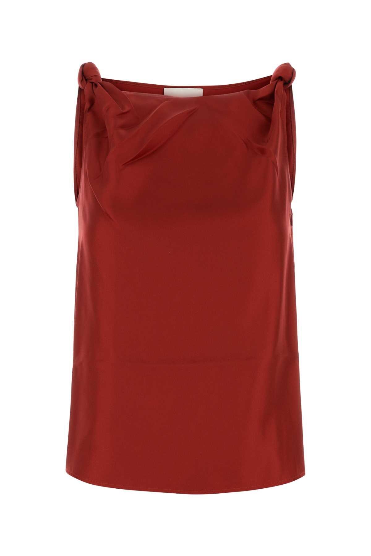 Loulou Twill Remy Top in Red | Lyst