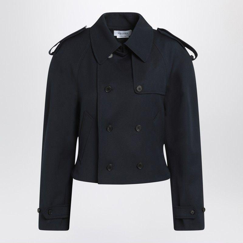 ジャケット ALEXANDER MCQUEEN Midnight Blue Wool Trench Coat Alexander McQueen - Wool and cotton trench coat