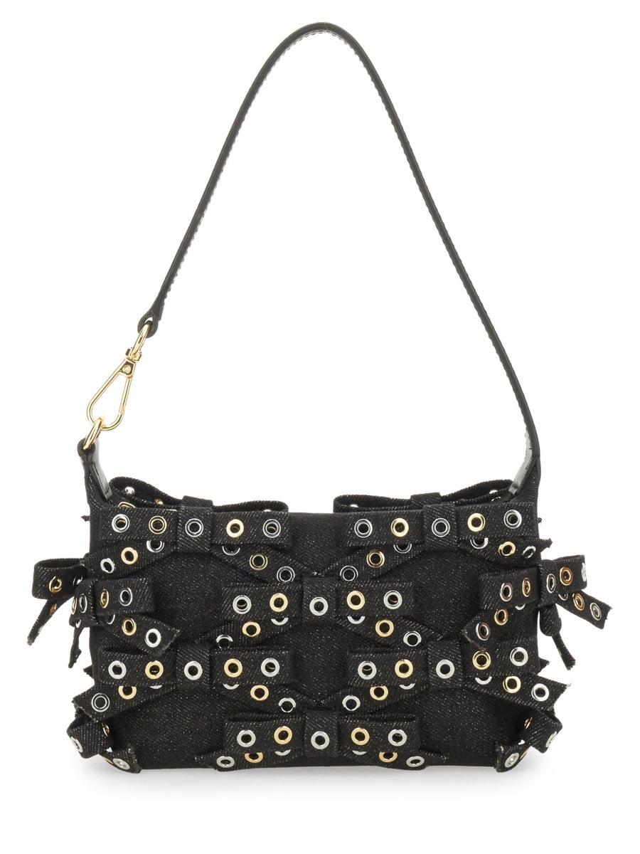 Ganni Small Butterfly Tote Bag in Black | Lyst