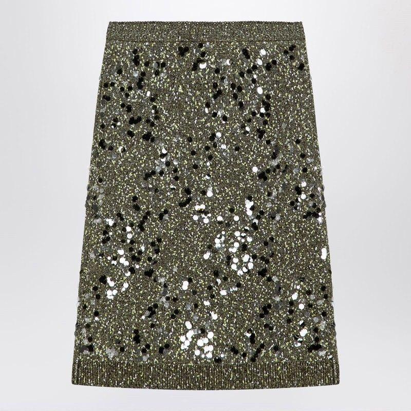 スカート GUCCI Dark green viscose and tweed blend skirt Gucci Dark Viscose And Tweed Blend Skirt in Green | Lyst